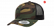 Кепка бейсболка FlexFit 6606 CA Retro Trucker Green Camo